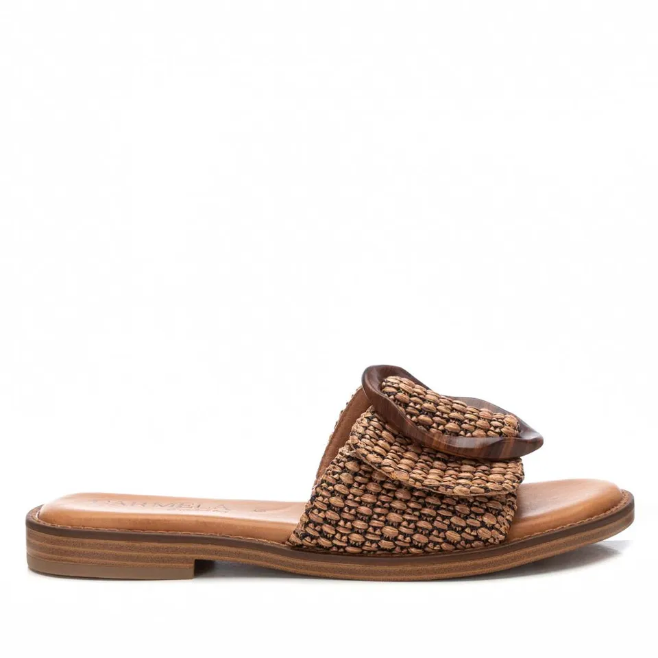 Carmela 16241503 sandale camel raphia talon bas