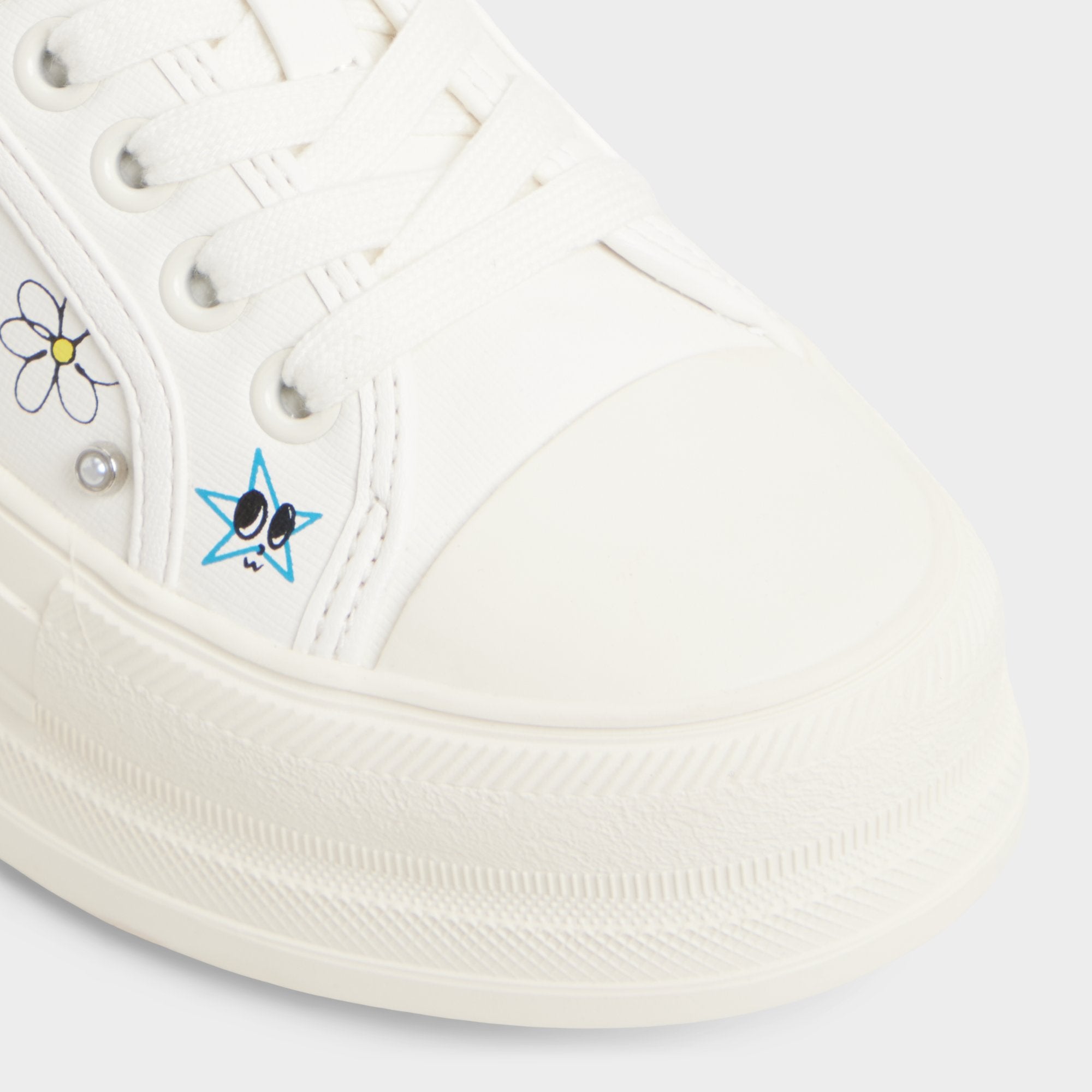 ALDO Rayes baskets basses toile blanche imprimé