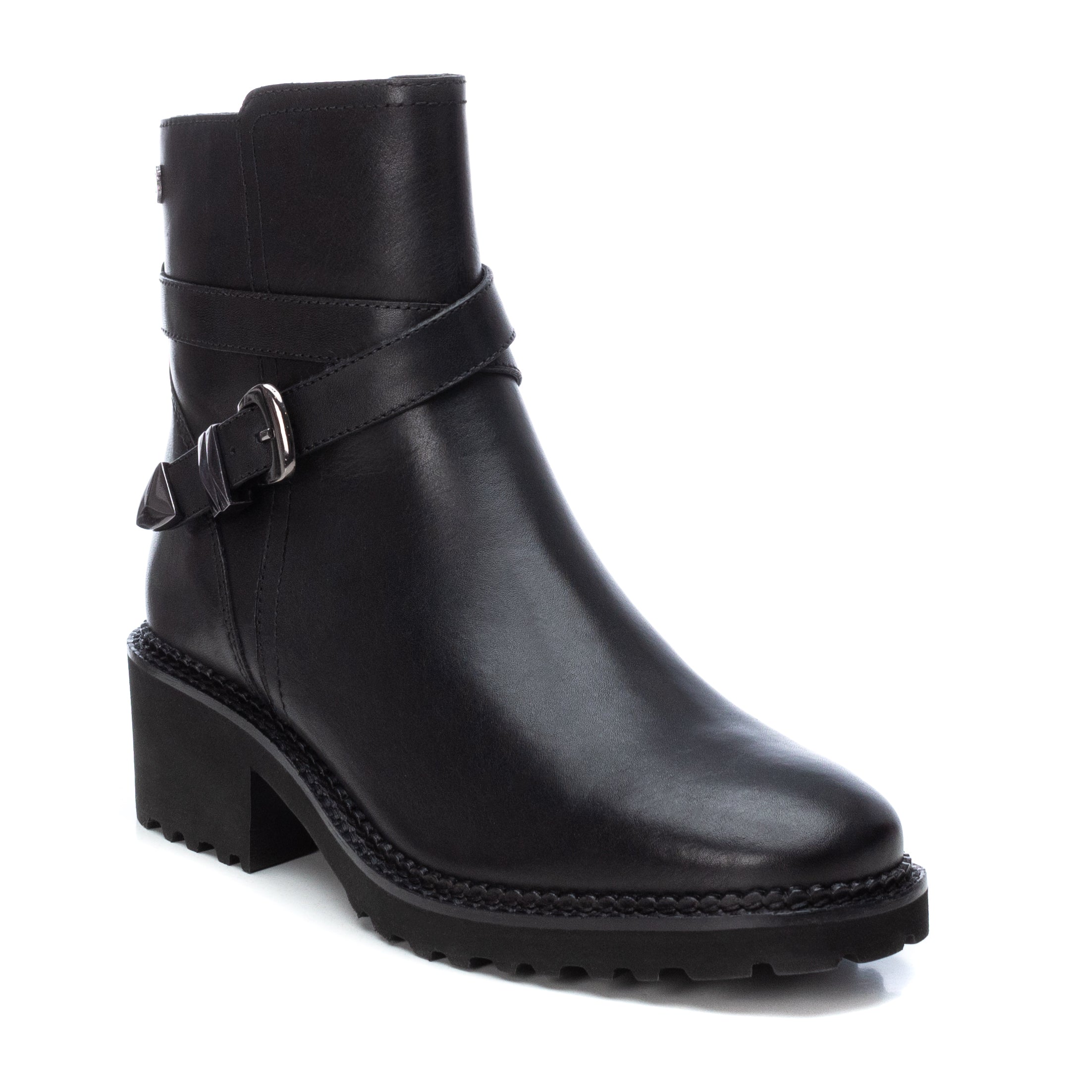 Carmela 16003701 bottines motardes noires cuir