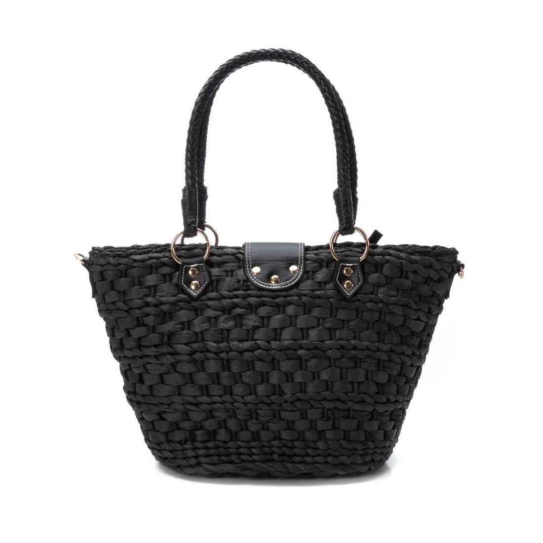 Carmela 18615602 sac raphia noir 24x39 cm