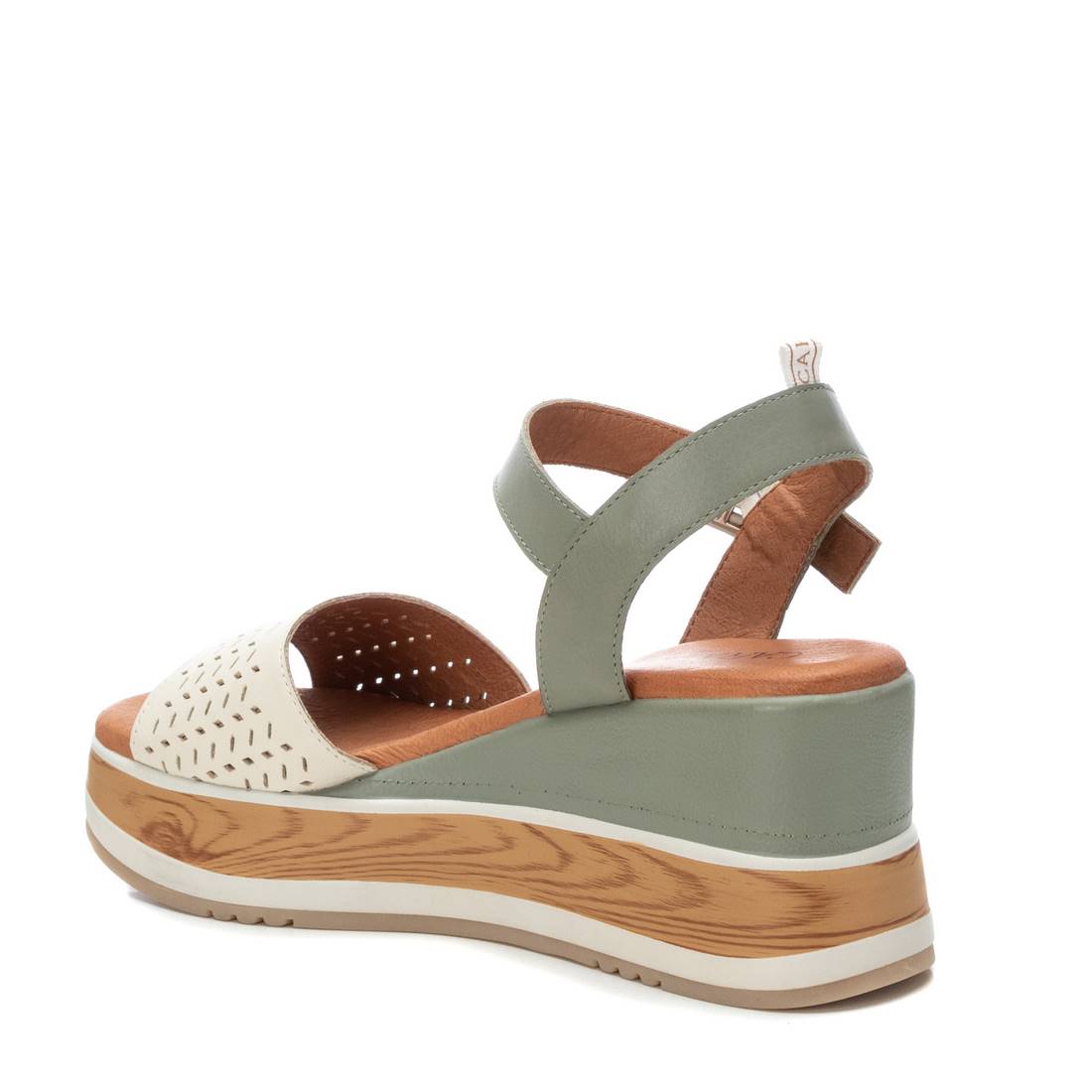 Carmela 16053103 sandale compensée blanche cuir 8cm