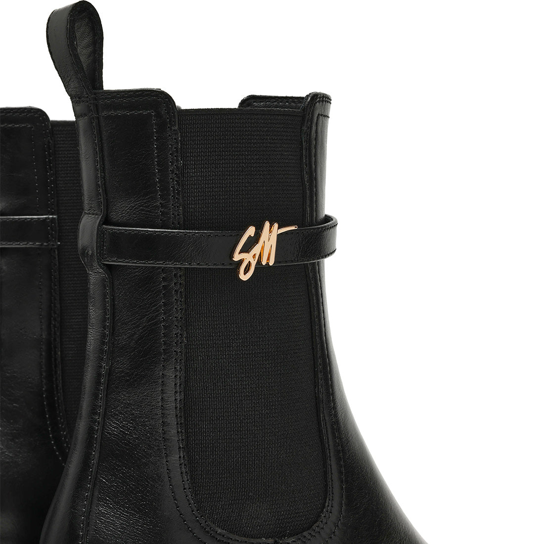 Steve Madden Charity-SM bottine cuir noir 5 cm