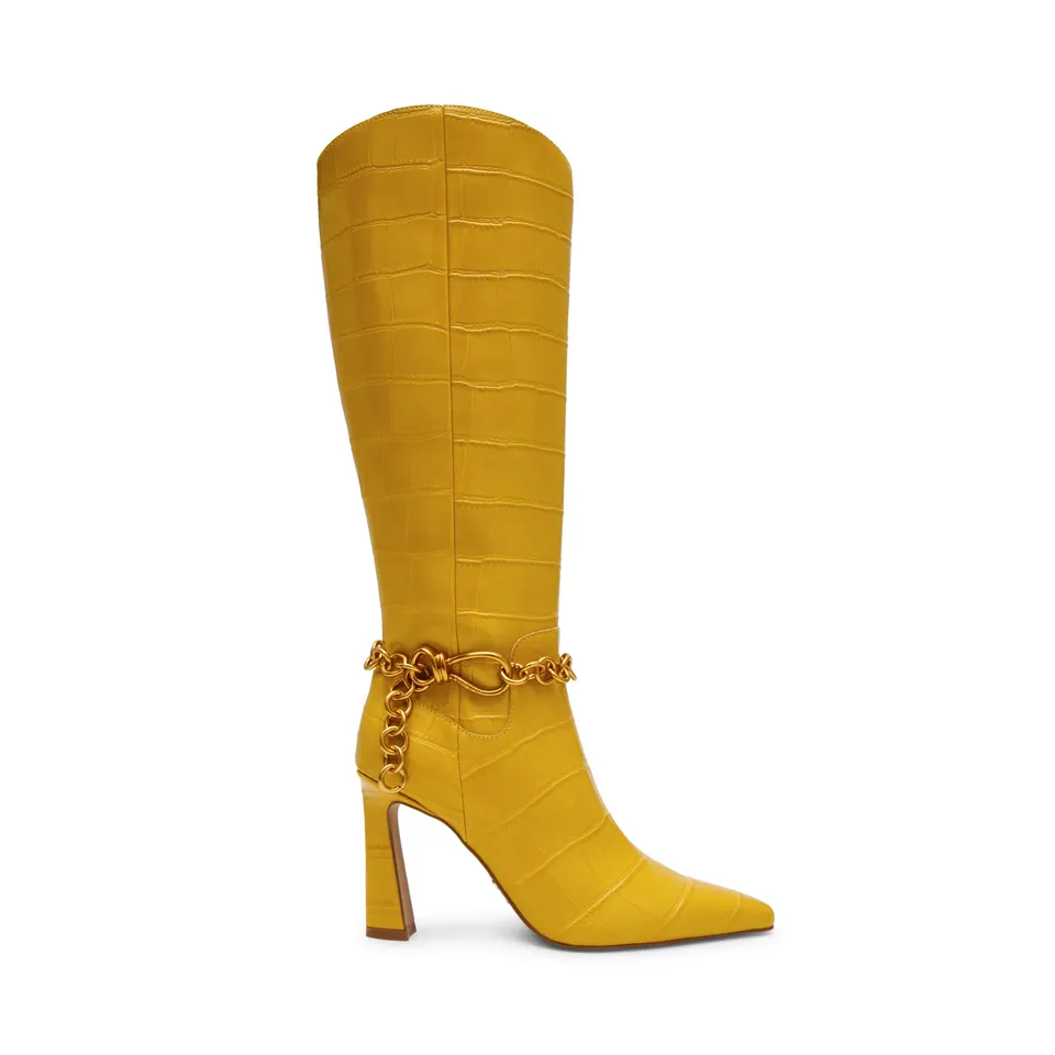 Steve Madden Skorcher Boot bottes jaune croco 8,5cm