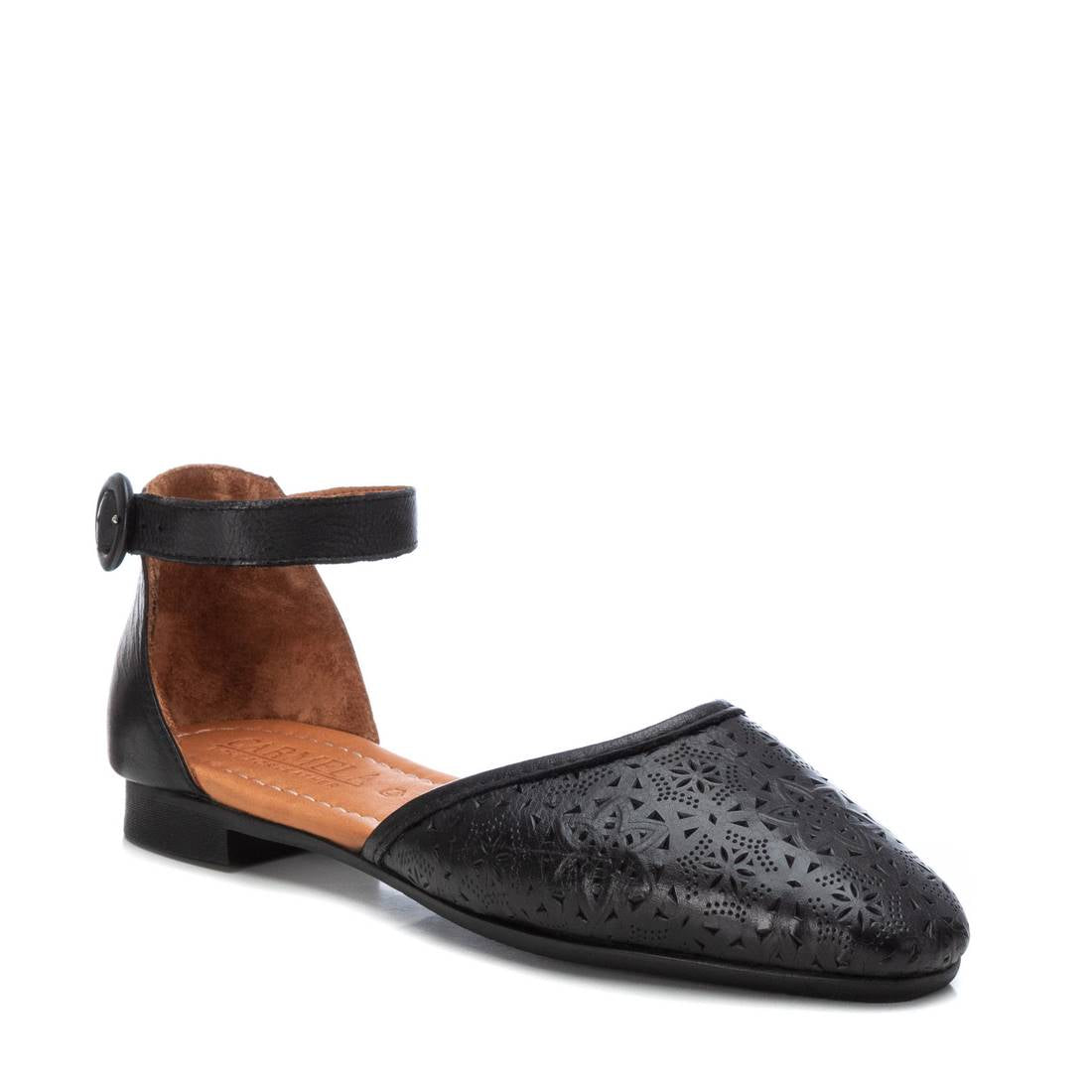 Carmela 16158307 ballerines noir cuir ajouré