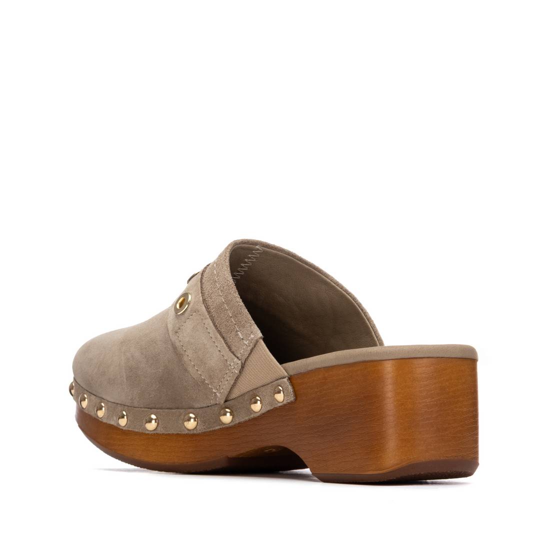 Carmela 16325501 sabot cuir taupe talon 6 cm