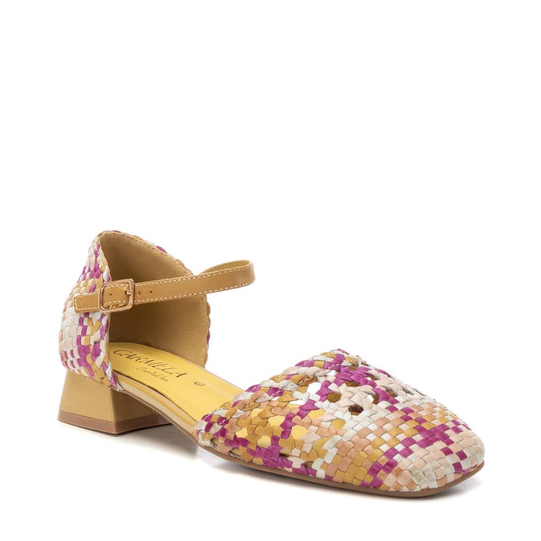 Carmela 16218705 ballerines jaune tressé bicolore