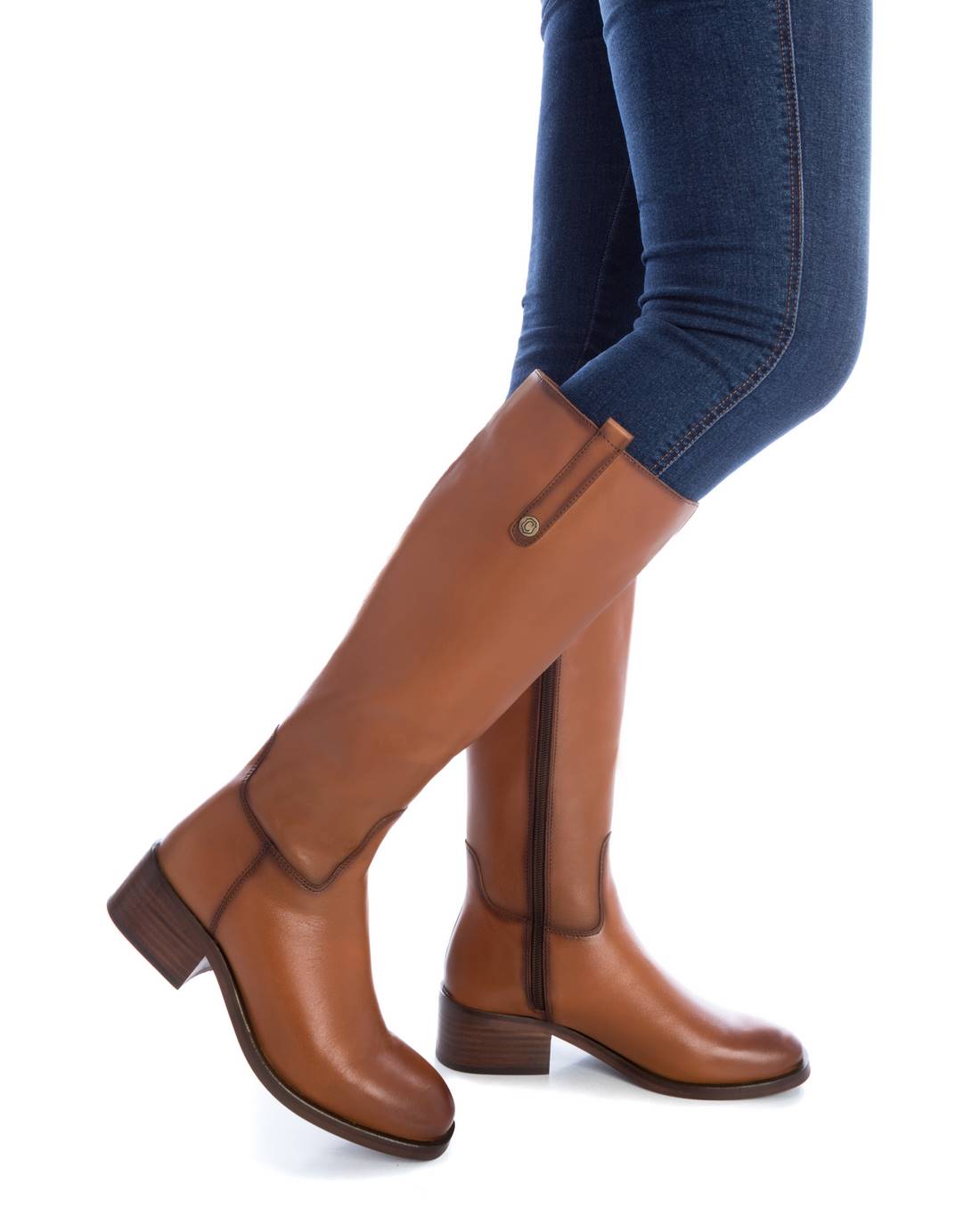 Carmela 16095402 bottes marron cuir talon 4 cm