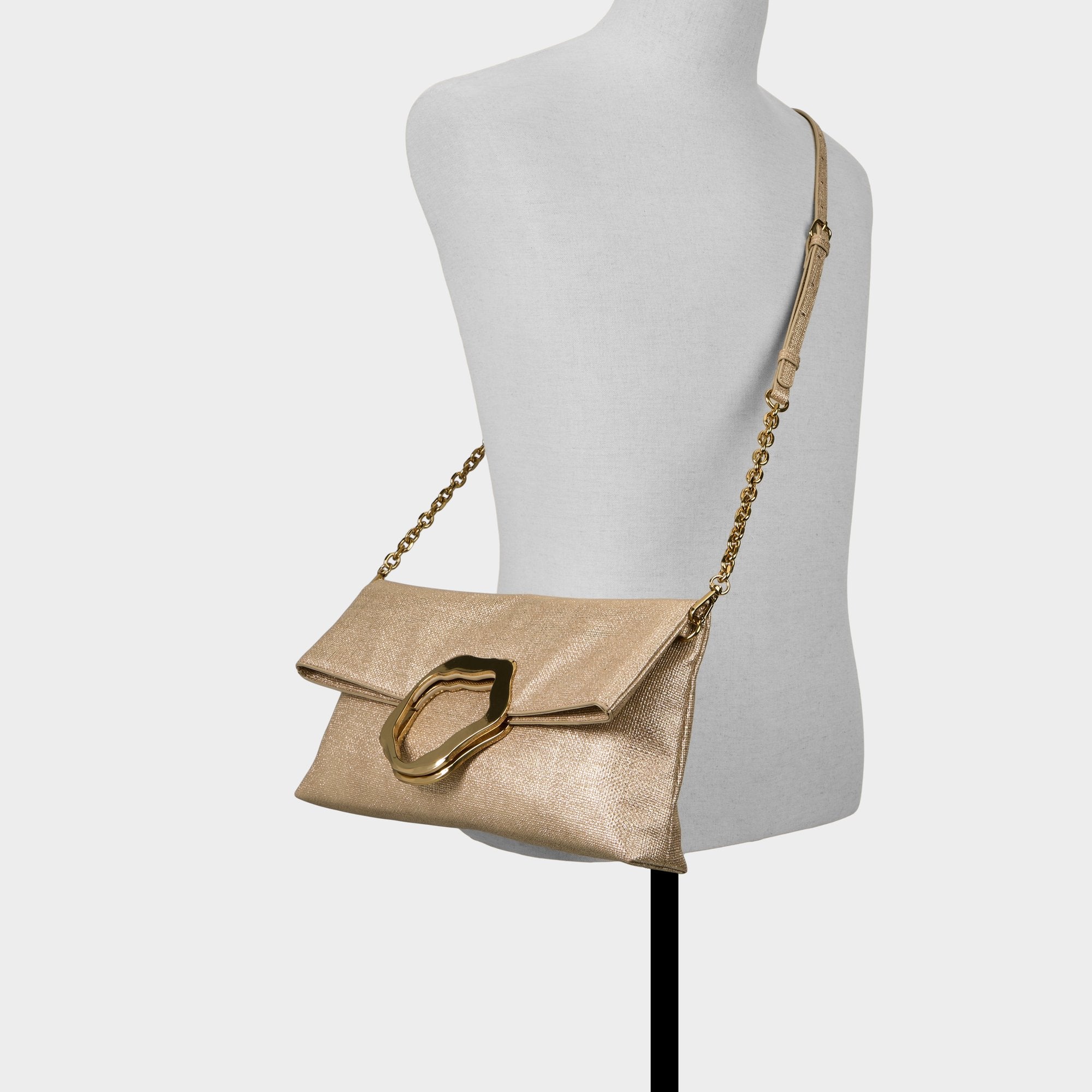ALDO Lustrabagg pochette dorée East West