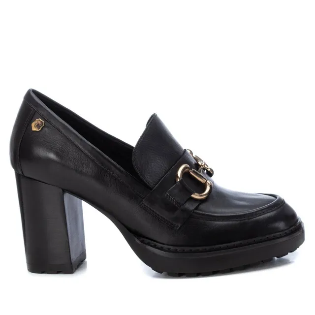 Carmela 16113401 mocassin cuir noir talon 8 cm