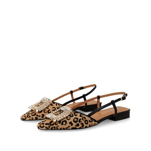 LODI BO5504-P ballerines marron cuir véritable