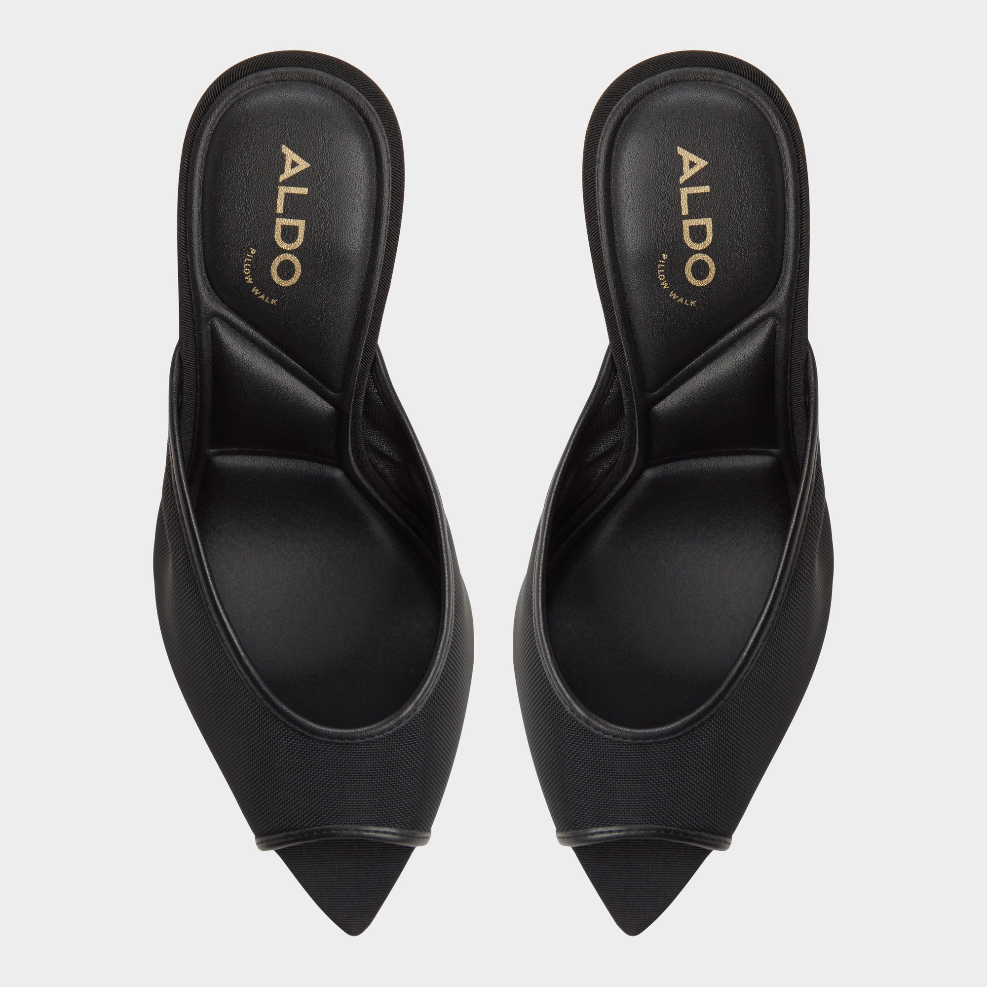 ALDO Elennah mules à talon noir mesh
