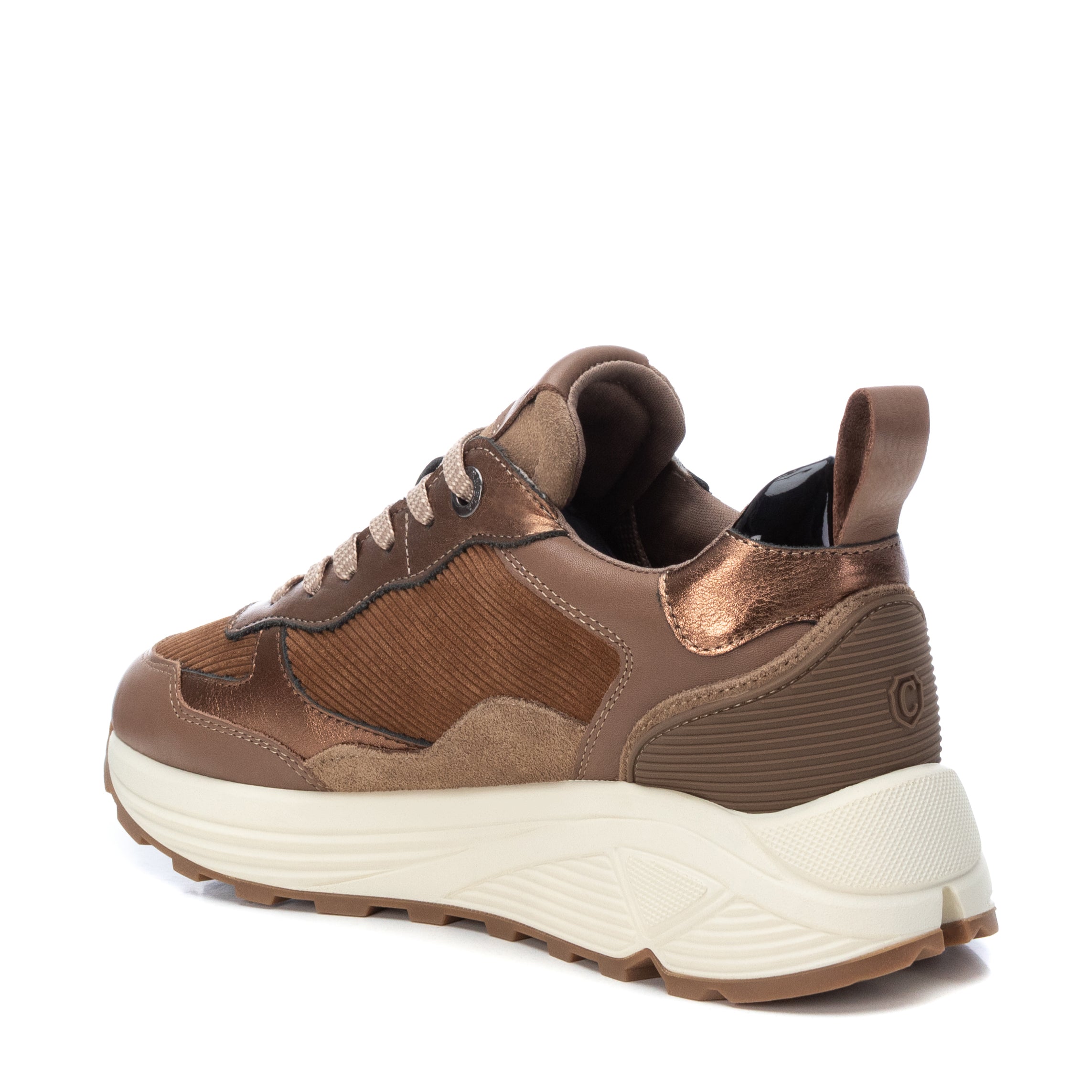Carmela 16026301 baskets cuir marron semelle 4 cm