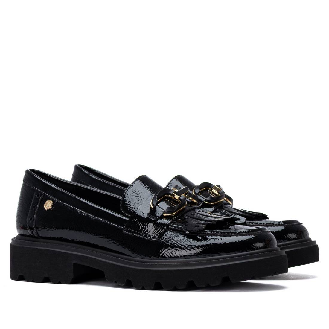 Carmela 16436901 mocassin femme noir talon bas