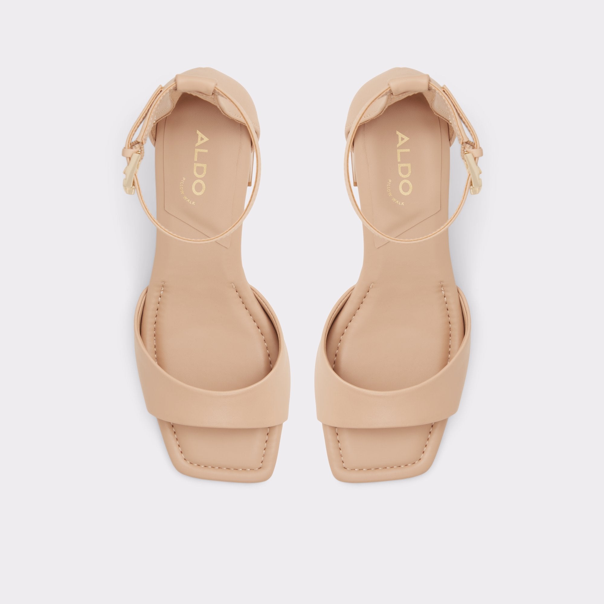 ALDO Safdie escarpins bloc nude bride cheville