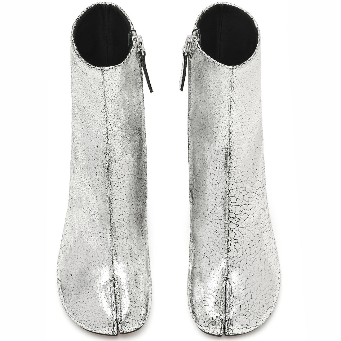 Steve Madden Caro bottines cuir argenté talon 8,5 cm