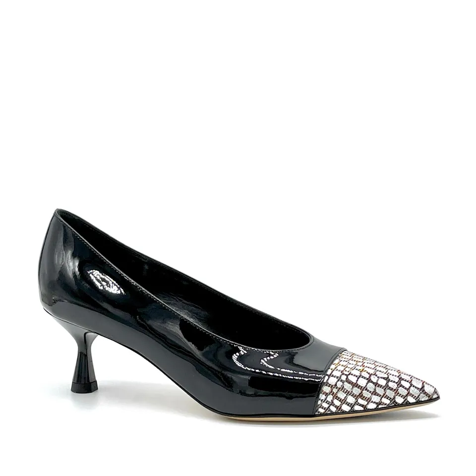 Escarpins Elata 54514 vernis noir talon 5,5 cm