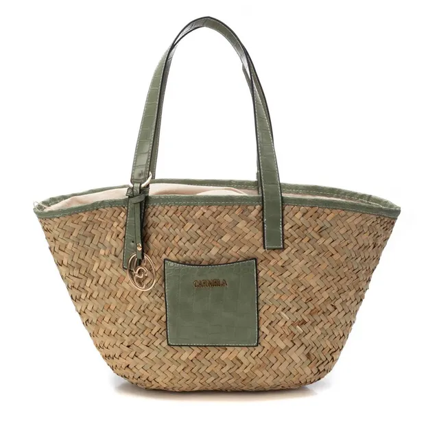 Carmela 18615801 sac raphia vert 27x48 cm