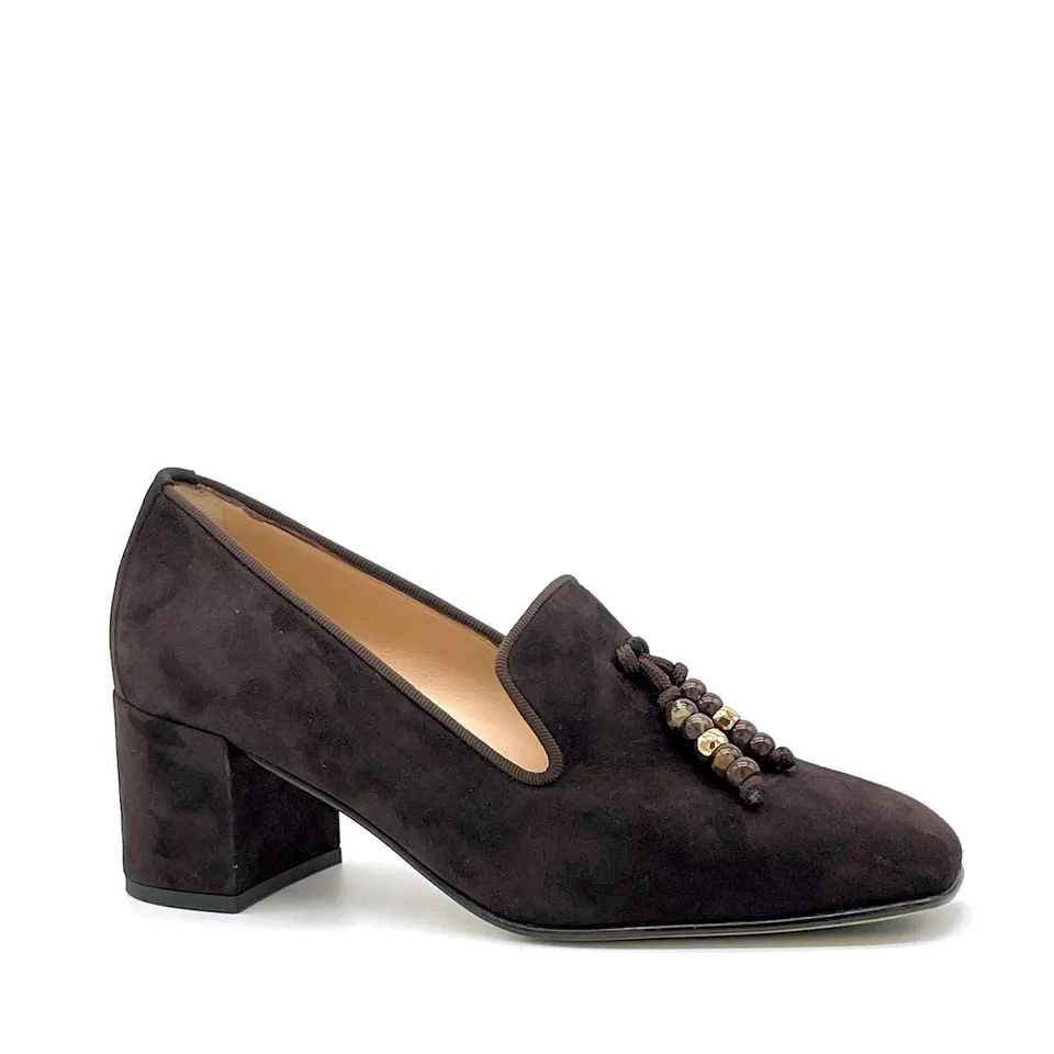Elata 56526 mocassins daim marron talon 5,5 cm