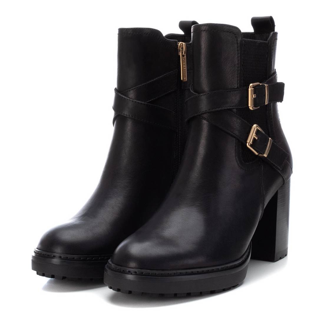 Carmela 16116101 bottine cuir noir talon 8 cm