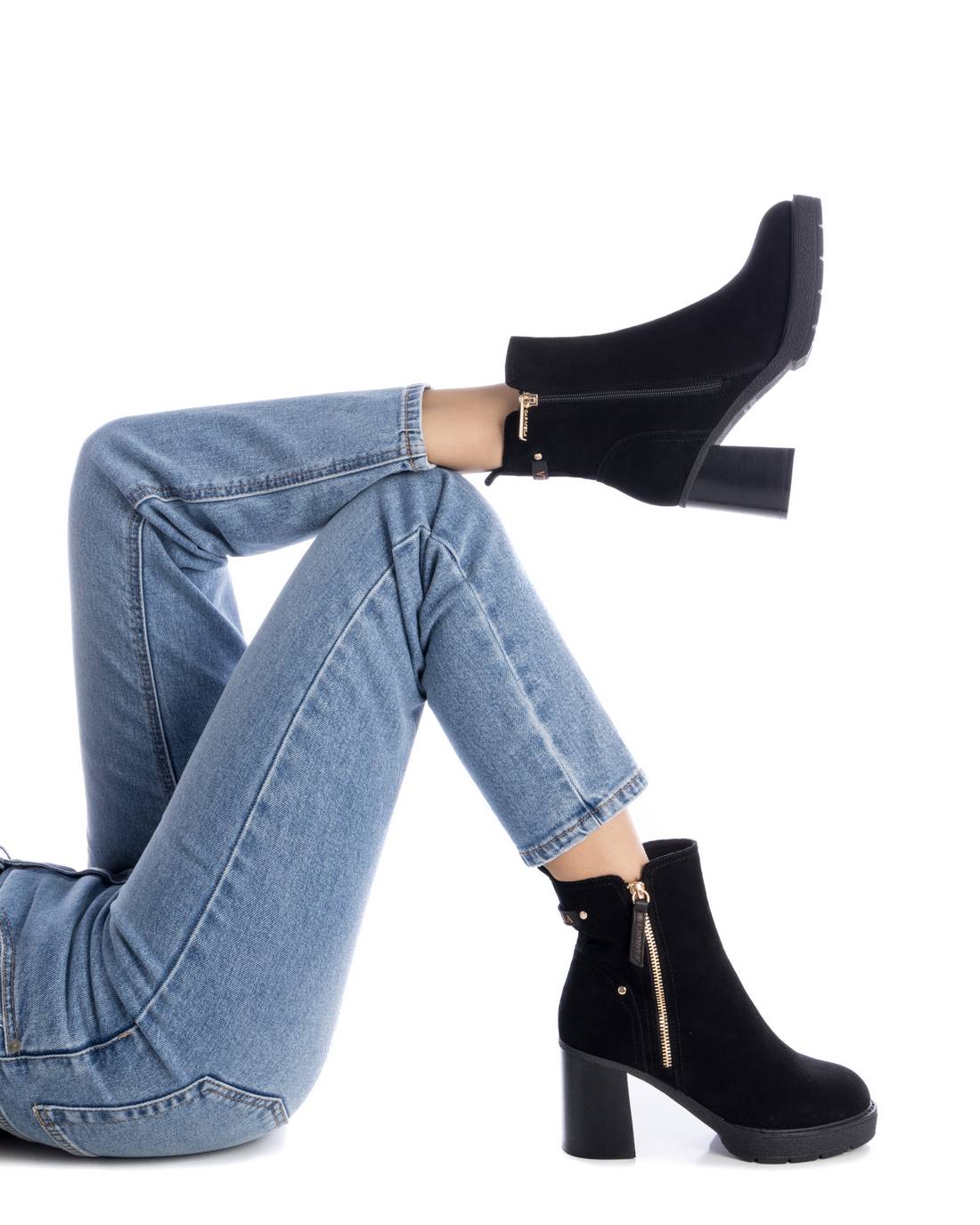 Carmela 16185801 bottines femme cuir noir talon 8 cm