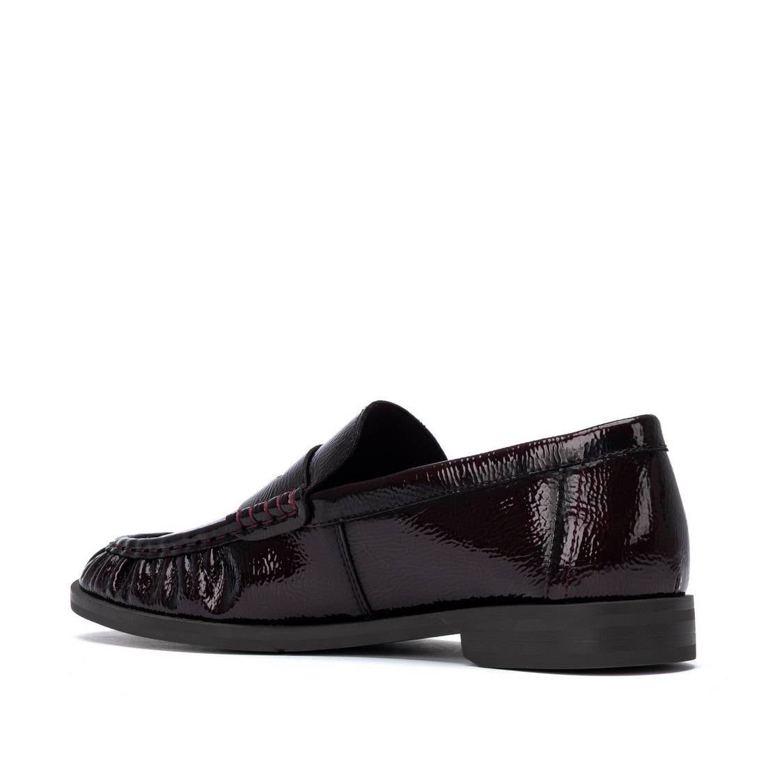 Carmela 16435701 mocassins femme bordeaux verni plat