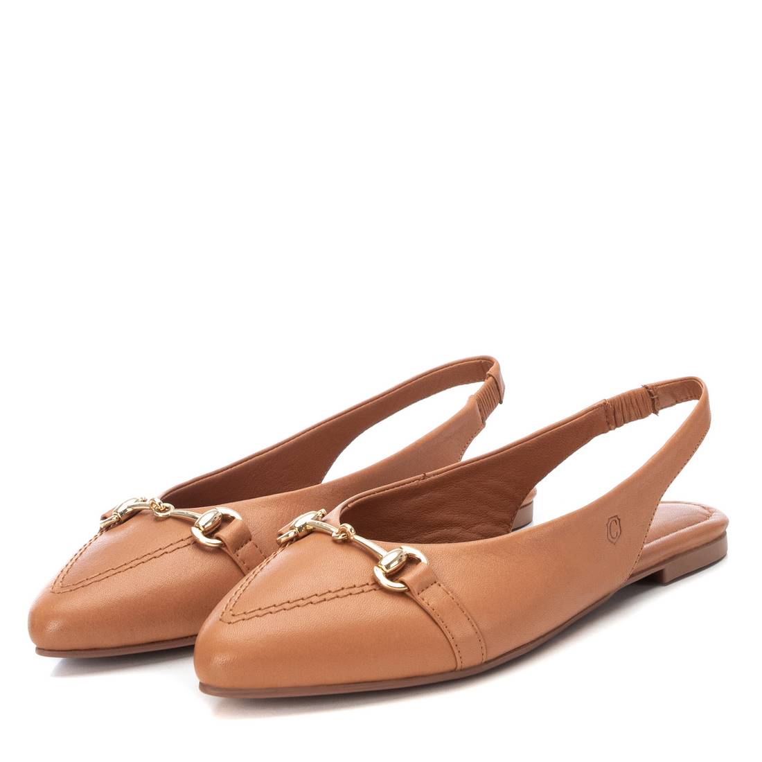 Carmela 16073301 ballerine cuir marron élastique