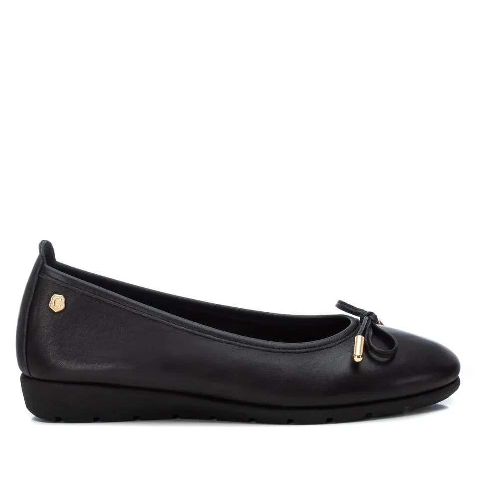 Carmela 16198503 ballerine noir cuir plat