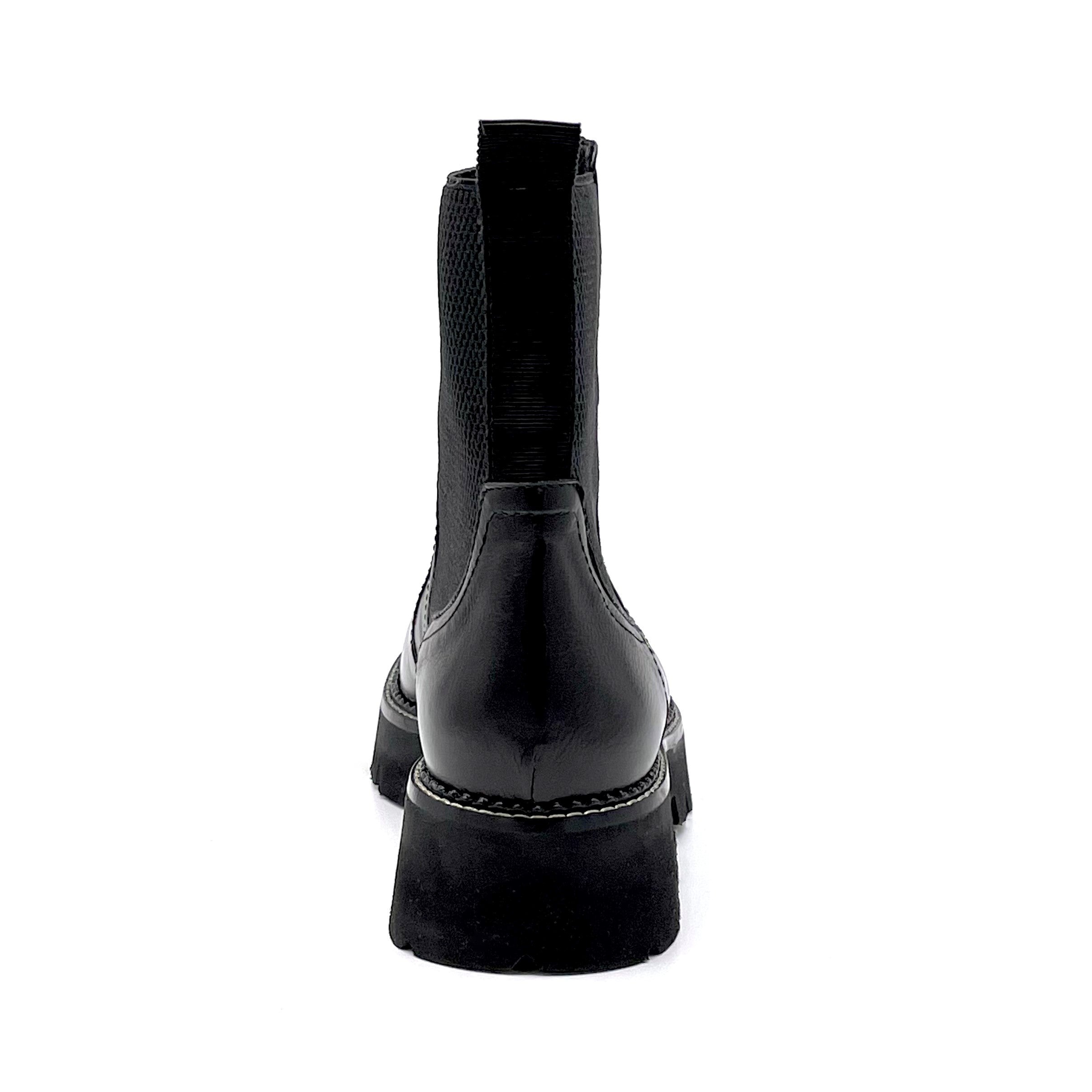 Elata 51535_3 boots chelsea cuir noir talon 4 cm