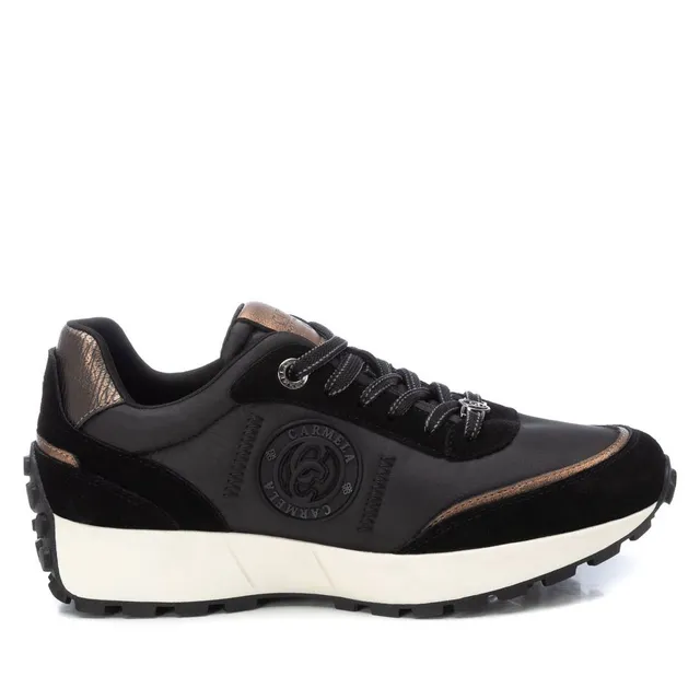 Carmela 16199702 sneakers cuir noir femme lacets