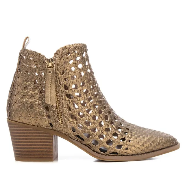 Carmela 16234405 bottine femme dorée cuir talon moyen