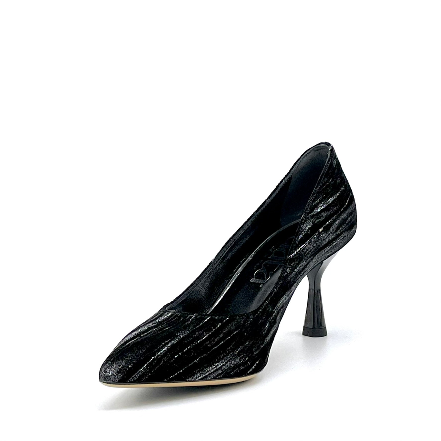 Elata 55501-1 escarpin velours noir strié