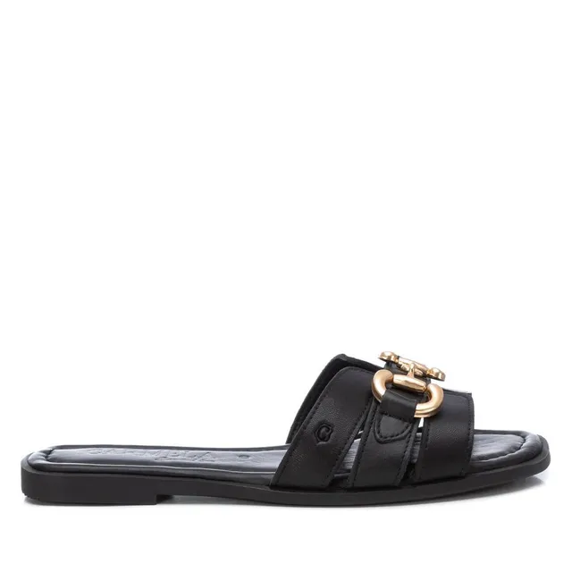 Carmela 16157002 sandales femme noir cuir chaîne