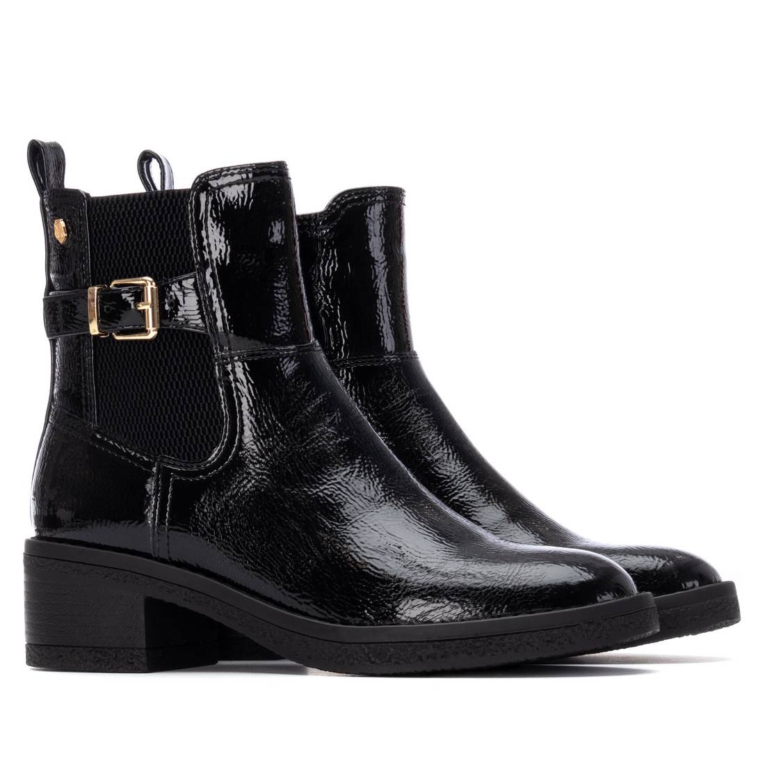 Carmela 16257903 bottine noire vernie talon