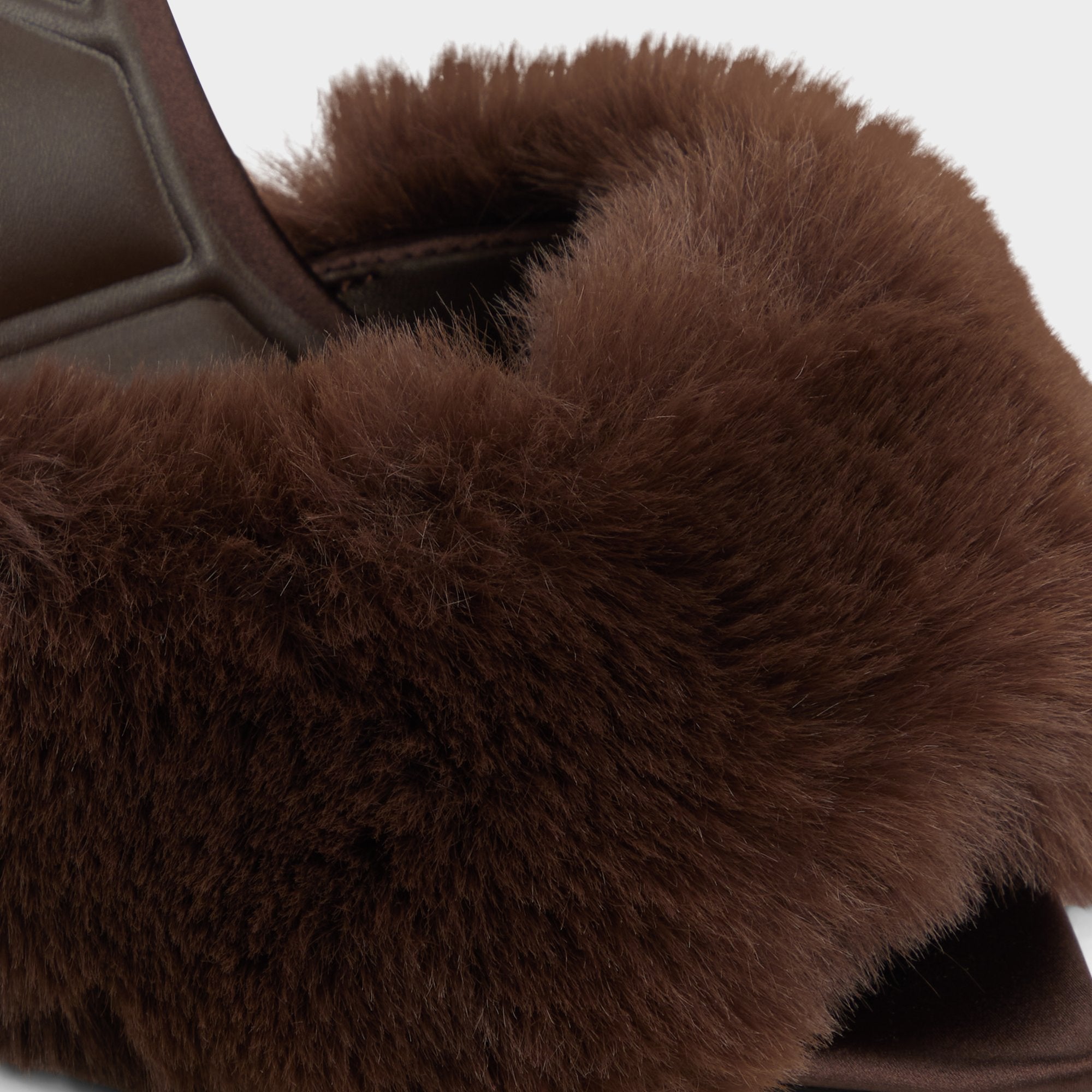 ALDO Anniebrilden mule talon marron fausse fourrure