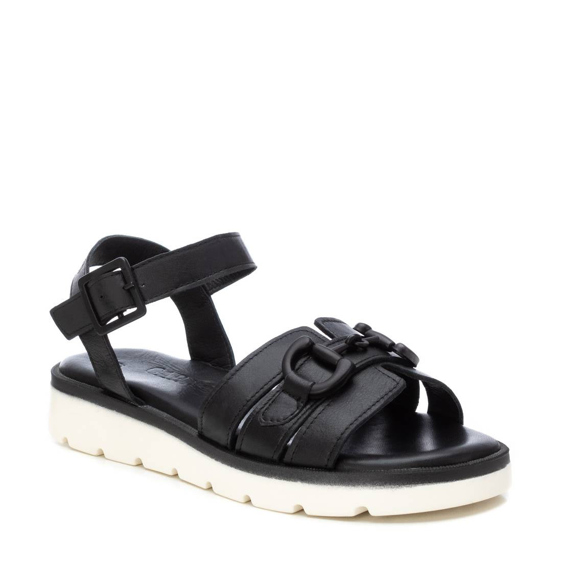 Carmela 16127004 sandale cuir noire boucle cheville