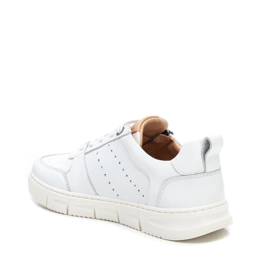 Carmela 16071701 baskets cuir blanc fermeture éclair