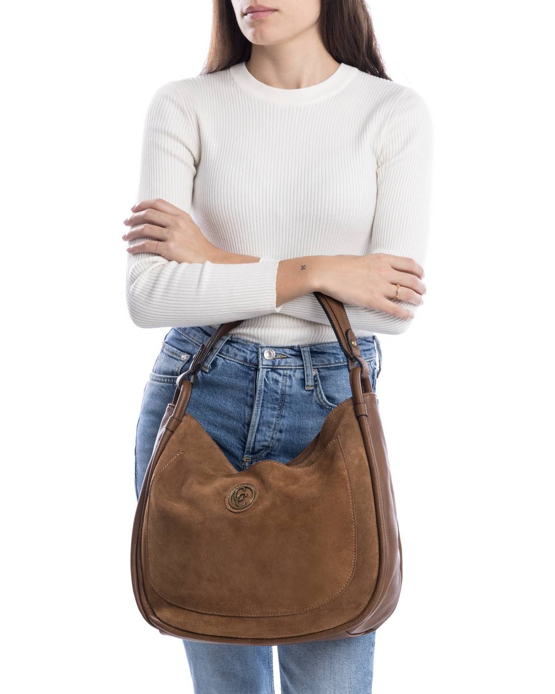 Carmela 18612001 sac cuir marron bandoulière
