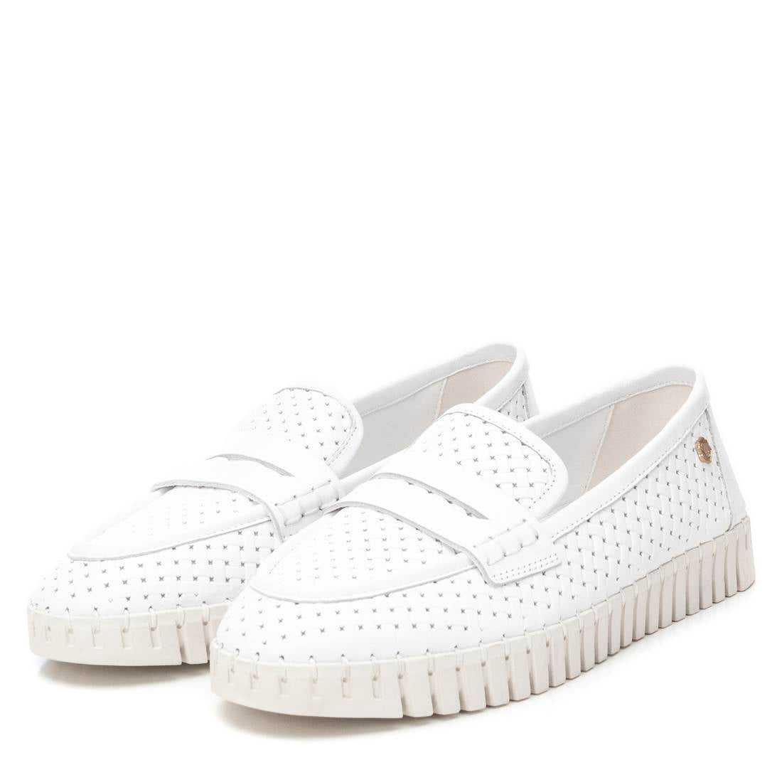 Carmela 16230301 mocassins cuir blanc ajouré