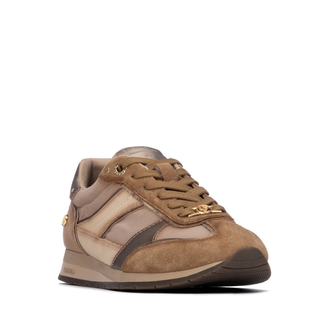 Carmela 16423305 basket cuir beige marron lacets