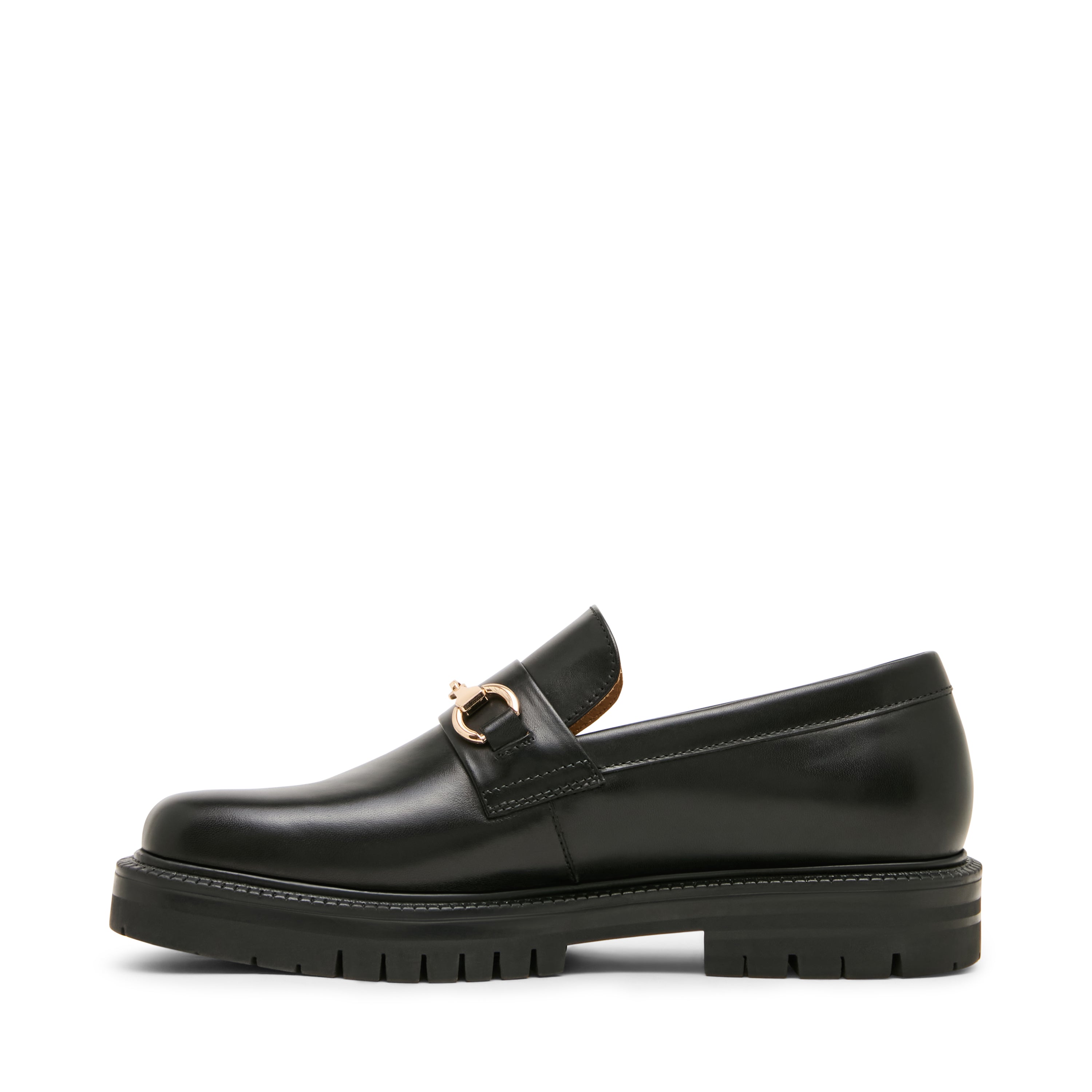 Steve Madden Fushiro mocassins cuir noir bout golf
