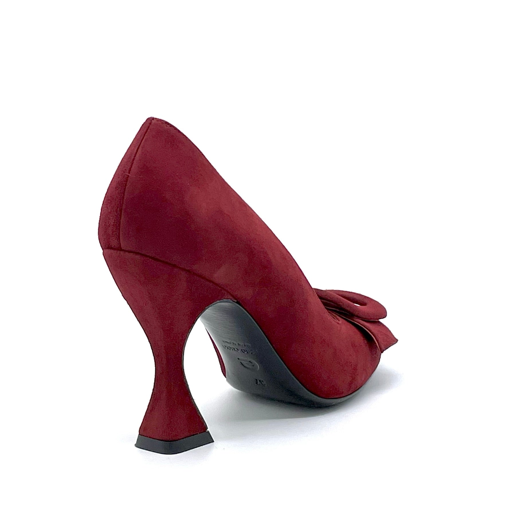 ELATA 53520 escarpin suède rouge talon 9,5 cm