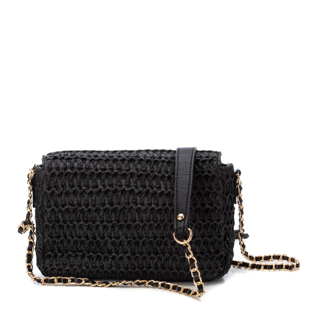Carmela 18608802 sac bandoulière noir raphia
