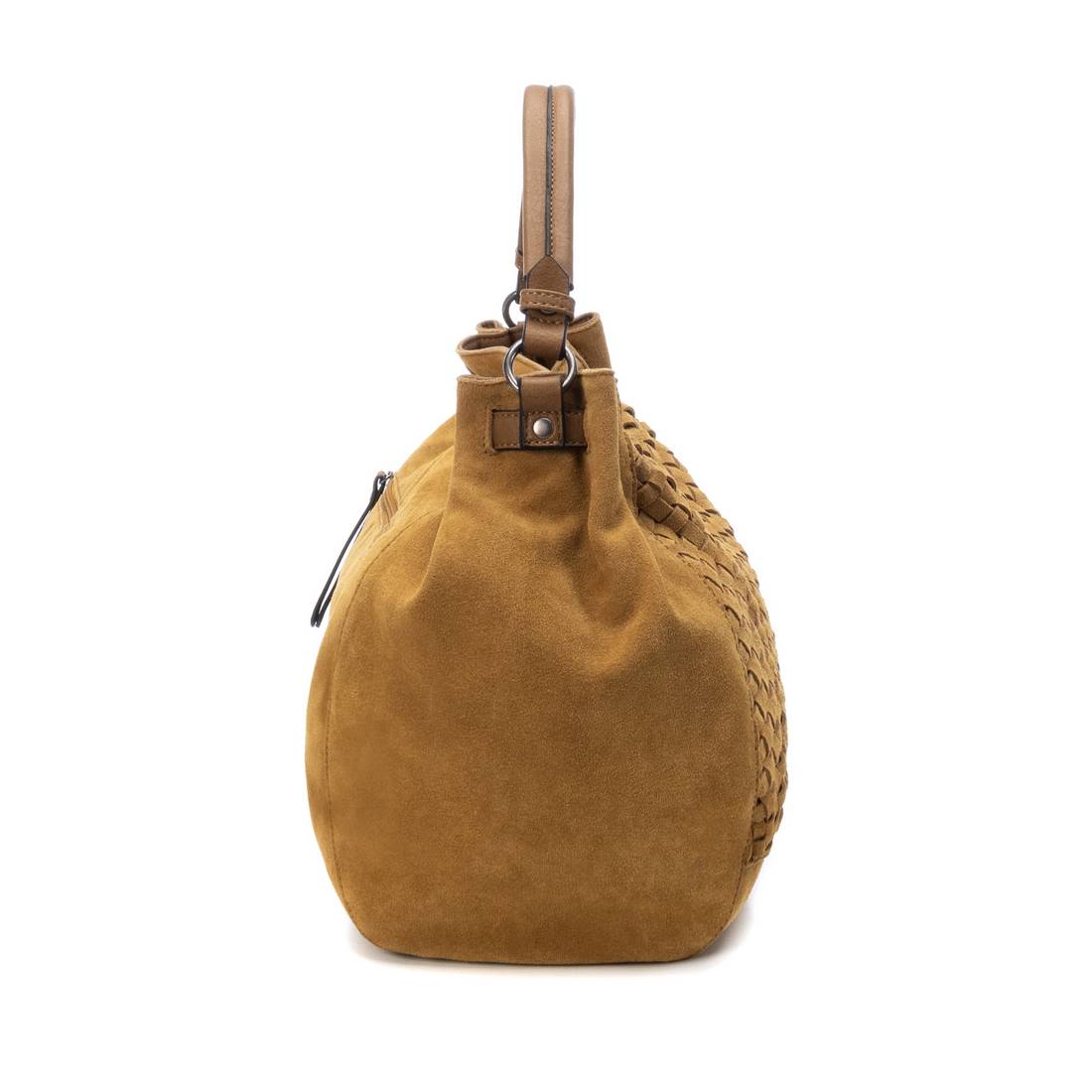 Carmela 18600205 sac bandoulière jaune daim tressé