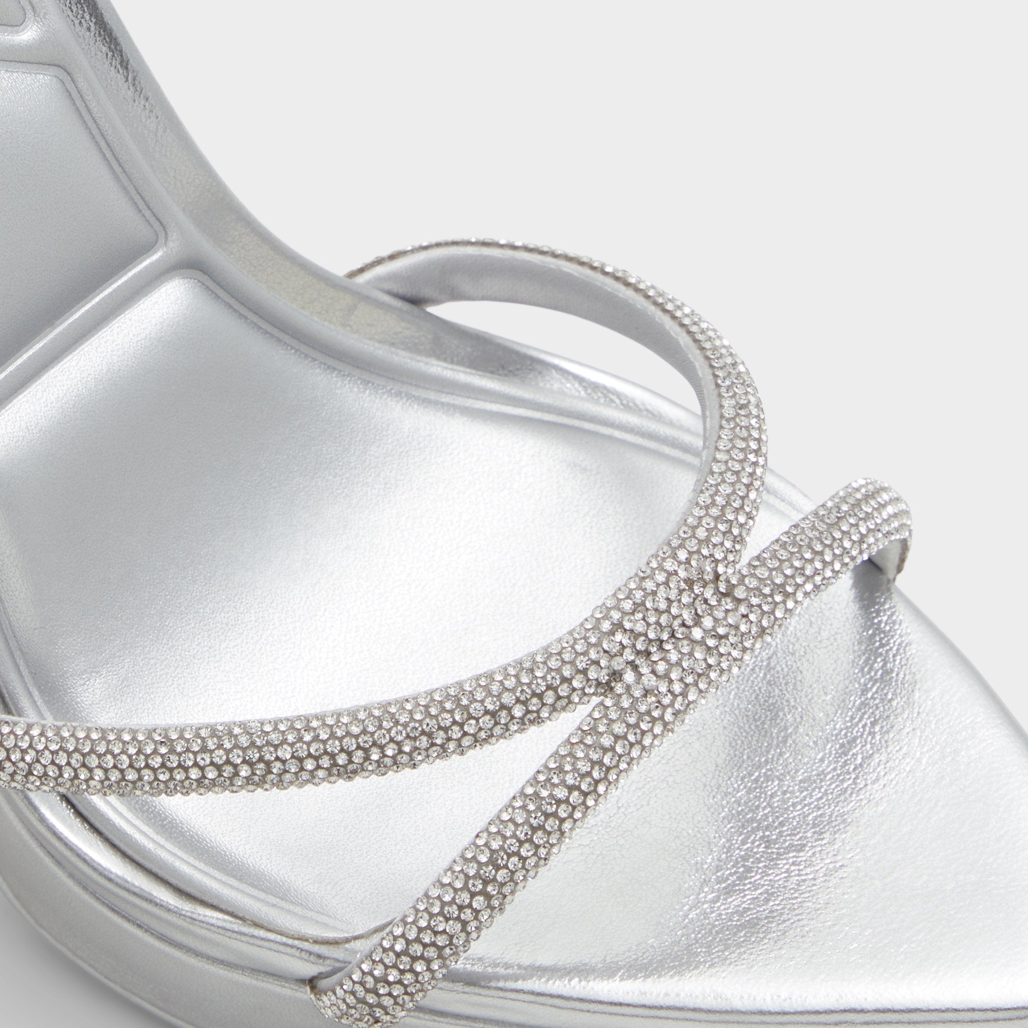 Aldo Izabella sandales plateforme argenté strass