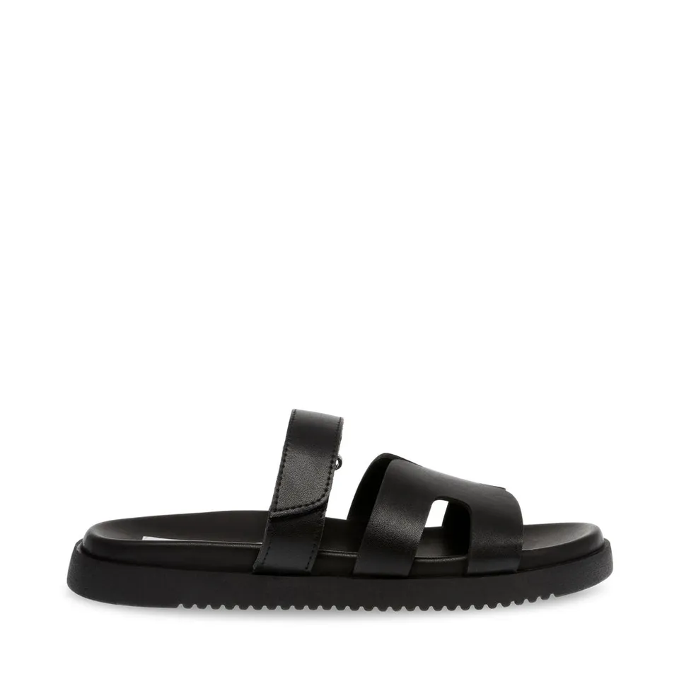 Steve Madden Missile-E sandales plates noir cuir