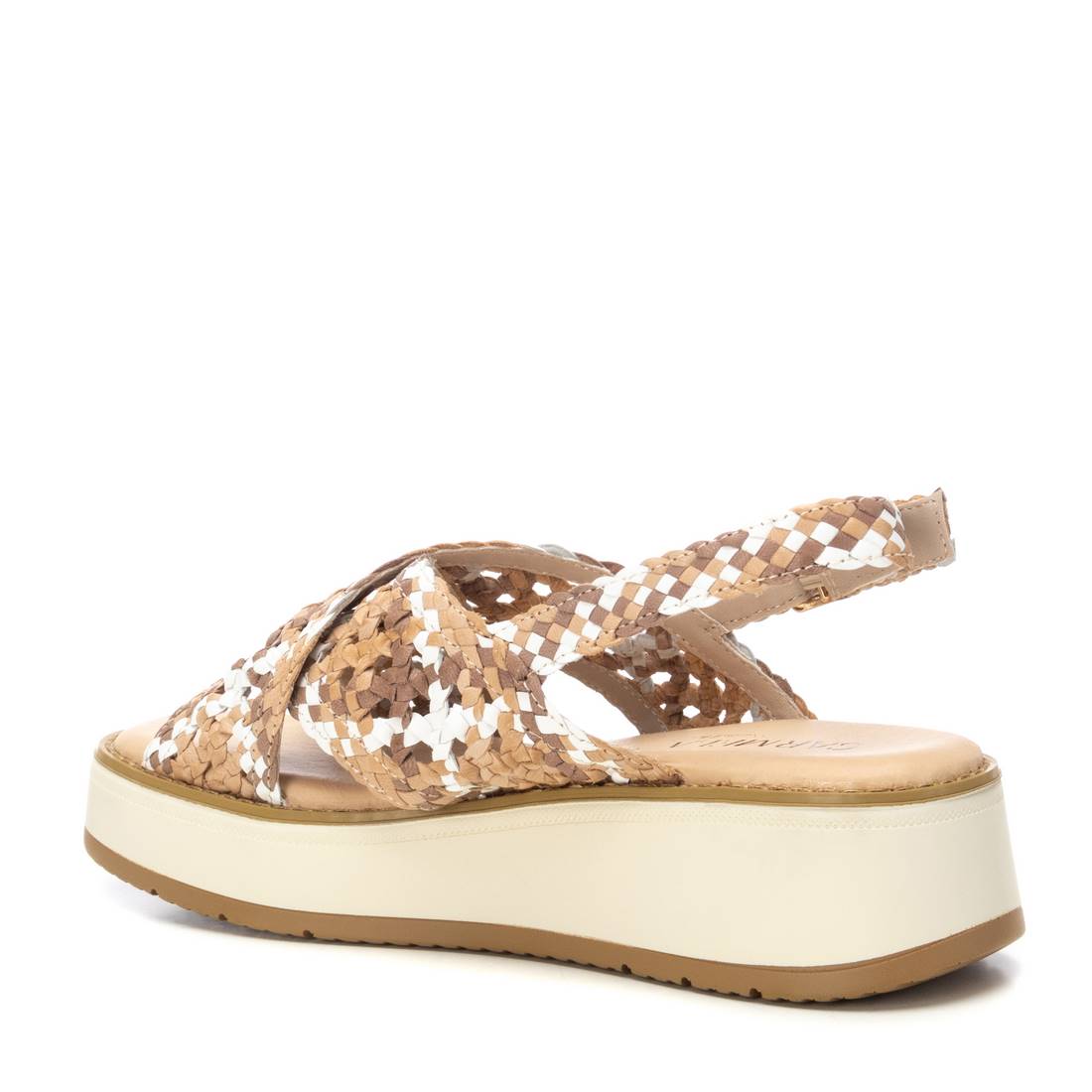 Carmela 16230602 sandale femme cuir tressée plate boucle