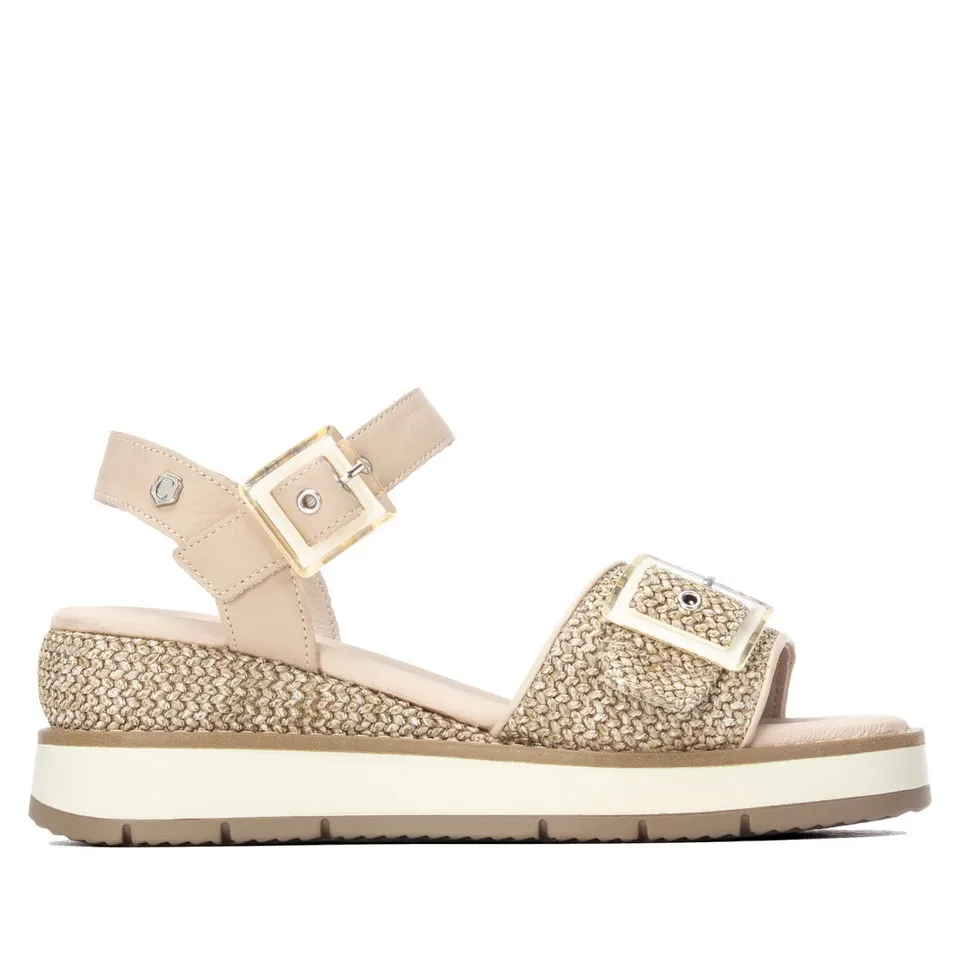 Carmela 16321701 sandales compensées cuir beige