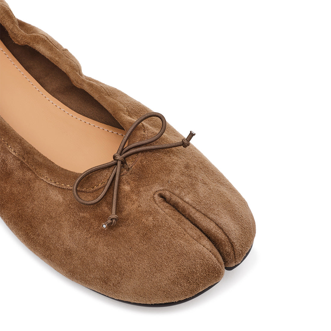 Steve Madden Carin ballerine daim taupe bout fendu