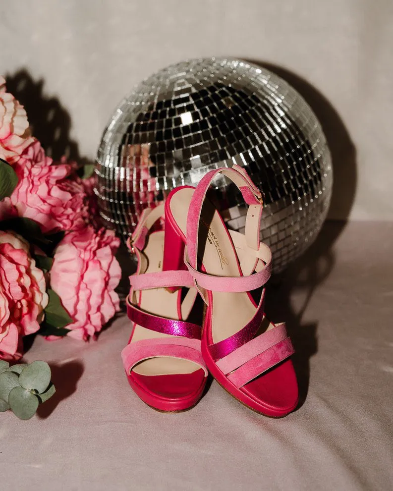 Dessine Moi Un Soulier Emma sandale plateforme rose vif
