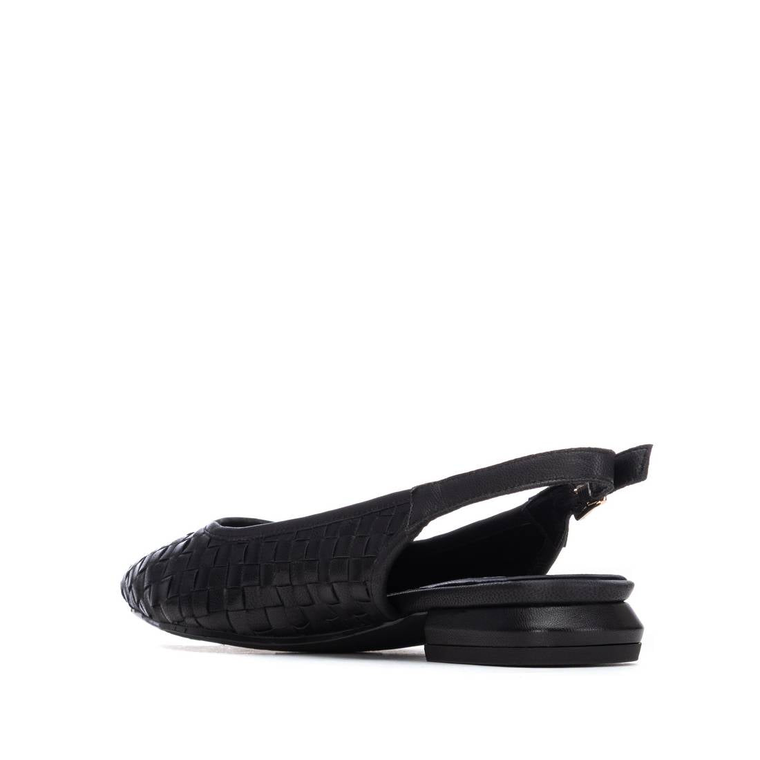 Carmela 16317604 sandale cuir noir petit talon